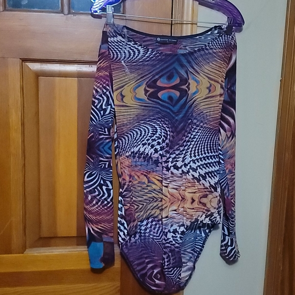 Fashion to Figure Tops - Mesh Bodysuit